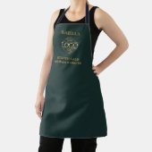 Mit Monogramm Logo von Dark Green & Gold Custom Co Schürze (InSitu)