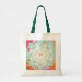 Mit Monogramm Lotus-Blume Tragetasche (Vorne)