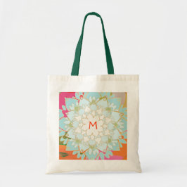 Mit Monogramm Lotus-Blume Tragetasche