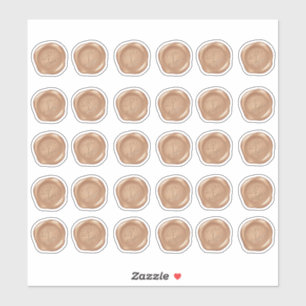 Mit Monogramm Lt-Kupfer-Imitat Wax-Siegel Aufkleber