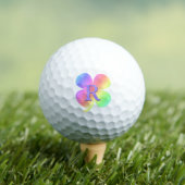 Mit Monogramm Lucky Four Leaf Clolies Golfball (Insitu T-Shirt)