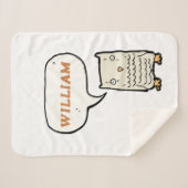 Mit Monogramm, lustige Hand Sherpadecke (Vorderseite (Horizontal))