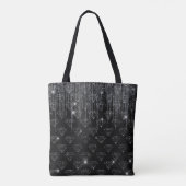 Mit Monogramm Luxus Black Glamour Glitzer Diamonds Tasche (Rückseite)