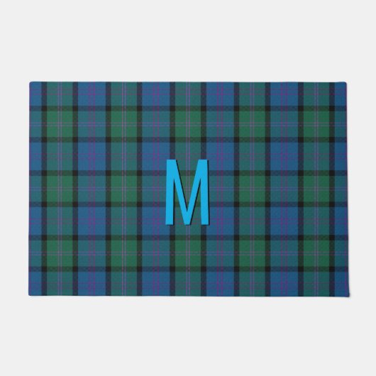 Mit Monogramm MacThomas Tartan Kariert Door Mat Fußmatte (Vorderseite)