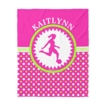 Mit Monogramm Mädchen-Fußball-Rosa - grüne