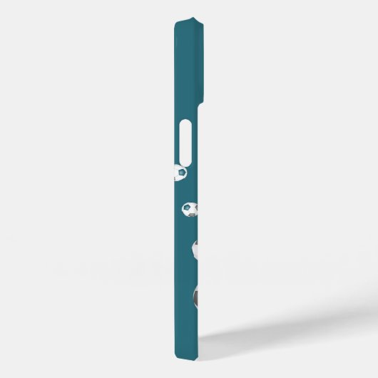 mit Monogramm Mädchenfußballstars aquamarin grau Case-Mate iPhone Hülle (Rückseite / Rechts)