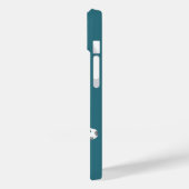 mit Monogramm Mädchenfußballstars aquamarin grau Case-Mate iPhone Hülle (Rückseite / Links)