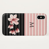 Mit Monogramm Magnolien Case-Mate iPhone Hülle (Rückseite (Horizontal))