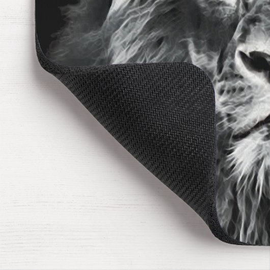 Mit Monogramm Majestic Gray Lion Mousepad (Ecke)