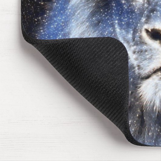 Mit Monogramm Majestic Sparkle Lion Mousepad (Ecke)