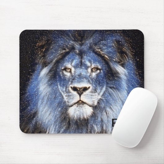 Mit Monogramm Majestic Sparkle Lion Mousepad (Mit Mouse)