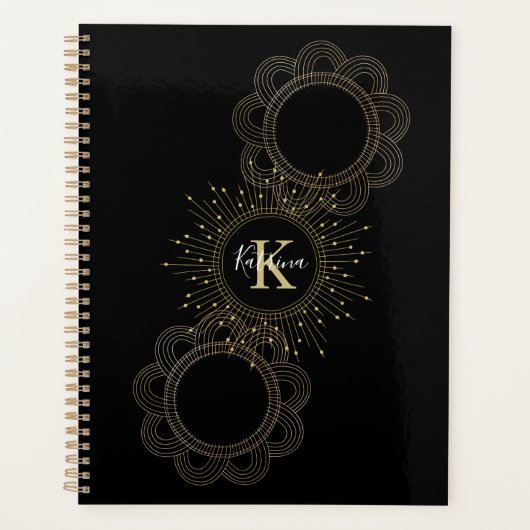 Mit Monogramm Mandala Planner Planer (Vorderseite)