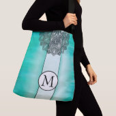 Mit Monogramm Mandala Tragetaschen Mit Langen Trägern (Von Nahem)