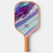 Mit Monogramm Marmor Pickleball Schläger (Vorderseite)
