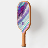 Mit Monogramm Marmor Pickleball Schläger (Links)