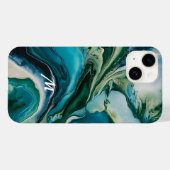 Mit Monogramm Marmorresin-Design Case-Mate iPhone Hülle (Rückseite (Horizontal))