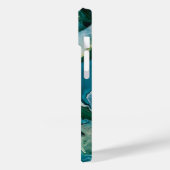 Mit Monogramm Marmorresin-Design Case-Mate iPhone Hülle (Rückseite / Links)