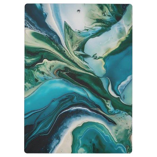 Mit Monogramm Marmorresin Klemmbrett (Rückseite)