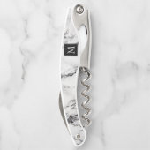 Mit Monogramm Marmorstein Kellnermesser (Rückseite)