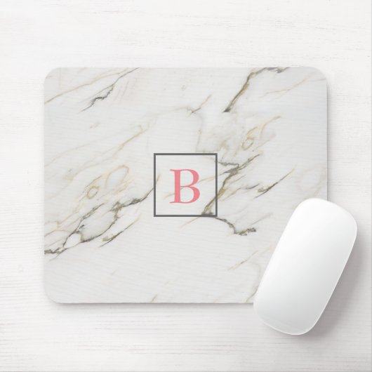 Mit Monogramm Marmorstein Mousepad (Mit Mouse)