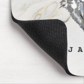 Mit Monogramm Marmorstein und Wolf Mousepad (Ecke)