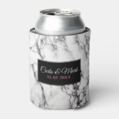 Mit Monogramm Marmorstruktur Dosenkühler (Kanne Vorderseite)