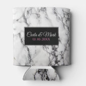 Mit Monogramm Marmorstruktur Dosenkühler (Rückseite)