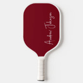 Mit Monogramm Maroon Pickleball Paddle (Rückseite)