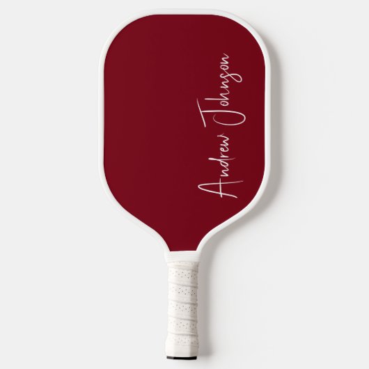 Mit Monogramm Maroon Pickleball Paddle (Rückseite)