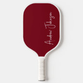 Mit Monogramm Maroon Pickleball Paddle (Vorderseite)