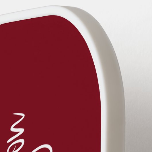 Mit Monogramm Maroon Pickleball Paddle (Linke Seite)