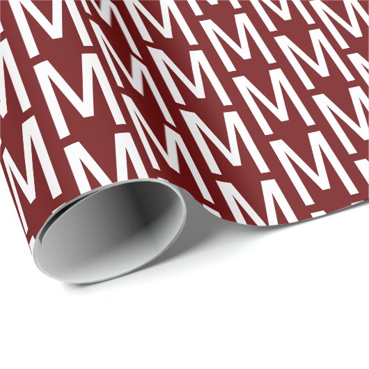 Mit Monogramm Marowein nach dem ersten Muster Geschenkpapier (Rolleneckpunkt)