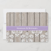 Mit Monogramm Mason Jar Lila Hydrangea Hochzeit Einladung (Rückseite)