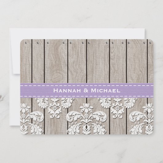 Mit Monogramm Mason Jar Lila Hydrangea Hochzeit Einladung (Rückseite)