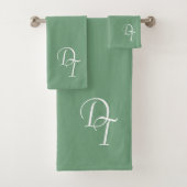 Mit Monogramm Matcha-Farbe Badhandtuch Set (Insitu)