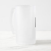 Mit Monogramm Mattglas Bierglas (Vorderseite Links)