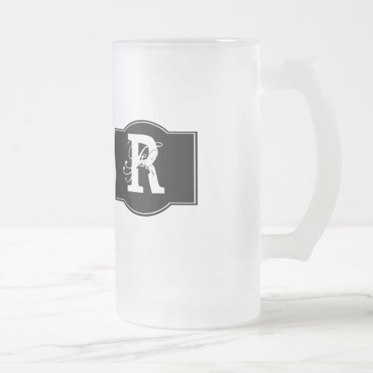 Mit Monogramm Mattglas Bierglas (Rechts)
