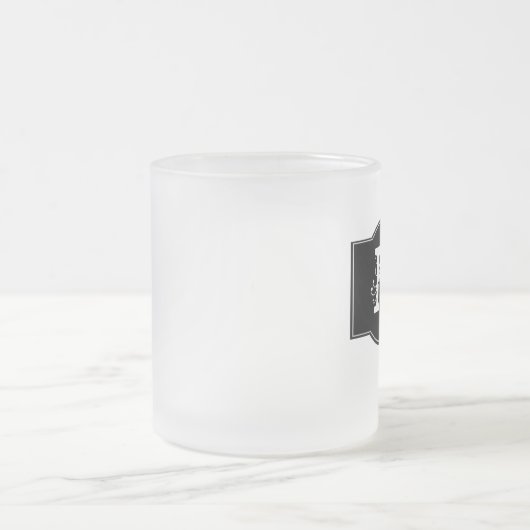 Mit Monogramm Mattglastasse (Mittel)