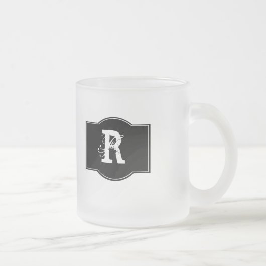 Mit Monogramm Mattglastasse (Rechts)