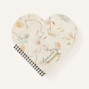 Mit Monogramm Maulbeerpapier Schöne Erinnerungen Notizblock