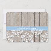 Mit Monogramm Maurer-Glasblaue Hydrangea-Hochzeit Einladung (Rückseite)