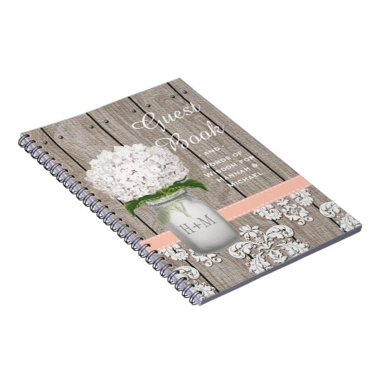 Mit Monogramm Maurer-Glaskorallenrotes Notizblock (Rechte Seite)