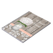 Mit Monogramm Maurer-Glaskorallenrotes Notizblock (Linke Seite)