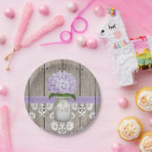 Mit Monogramm Maurer-Glaslila Hydrangea-Hochzeit Pappteller (Party)