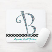 Mit Monogramm Mausunterlage - Buchstabe B Mousepad (Mit Mouse)