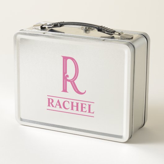 Mit Monogramm Metall Brotdose (Rückseite)