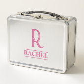 Mit Monogramm Metall Brotdose (Vorderseite)