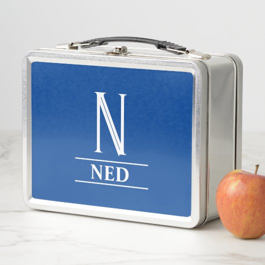 Mit Monogramm Metall Brotdose (Beispiel)