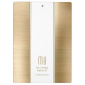 Mit Monogramm Metallgeschäft mit Gold Klemmbrett (Rückseite)