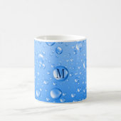 Mit Monogramm Metallischer Himmelsblau sinkt ab Kaffeetasse (Mittel)